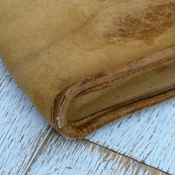 Coach Vintage 60’s Bonnie Cashin Skinny Kisslock Tote Camel Leather - Picture 6 of 16